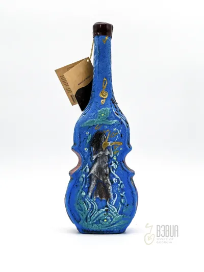 BEBU Keramik Violin Saperavi Rotwein trocken 0,75L 12,5% 3 126 BEBU 22Violin22 Keramik Saperavi Rotwein trocken back